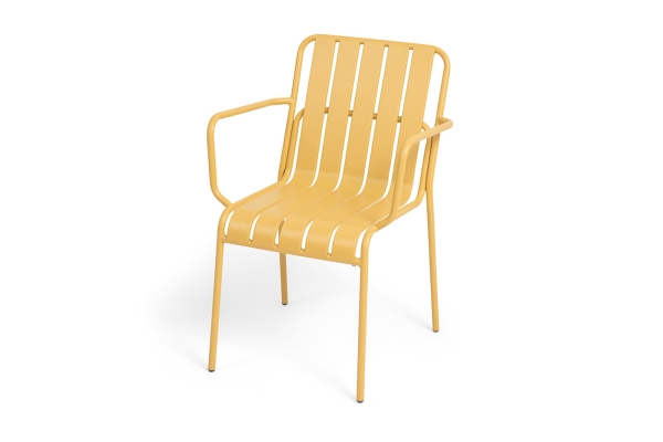 "Гелиос" стул стальной, цвет желтый