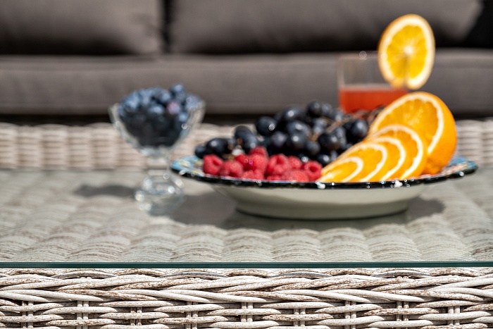 Капучино Сингл лаунж-зона из искусственного ротанга, цвет бежевый - фото 9