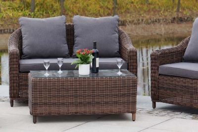 "Кон Панна" лаунж-зона из искусственного ротанга, цвет коричневый "Кон Панна" лаунж-зона из искусственного ротанга, цвет коричневый