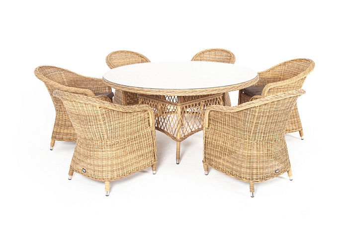 "Эспрессо–150 R" обеденная группа плетеная, цвет соломенный Эспрессо-150 R обеденная группа плетеная, цвет соломенный - фото 6