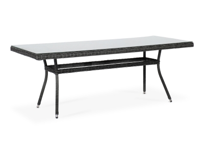 "Латте" плетеный стол из искусственного ротанга 200х90см, цвет графит "Латте" плетеный стол из искусственного ротанга 200х90см, цвет графит