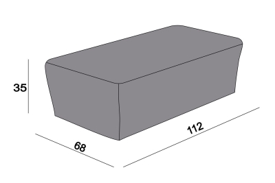 Защитный чехол на журнальный столик Капучино, 110×66×34 см, темно-серый