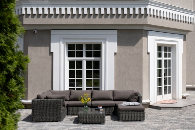 "Лунго" трансформирующаяся лаунж-зона из искусственного ротанга, цвет графит "Лунго" трансформирующаяся лаунж-зона из искусственного ротанга, цвет графит