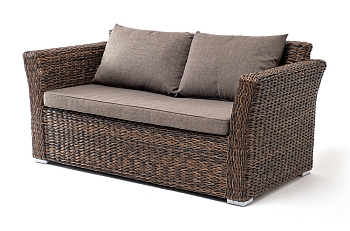 "Капучино" диван из искусственного ротанга (гиацинт) двухместный, цвет коричневый "Капучино" диван из искусственного ротанга (гиацинт) двухместный, цвет коричневый