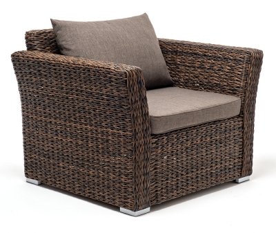 "Капучино" кресло из искусственного ротанга (гиацинт), цвет коричневый "Капучино" кресло из искусственного ротанга (гиацинт), цвет коричневый