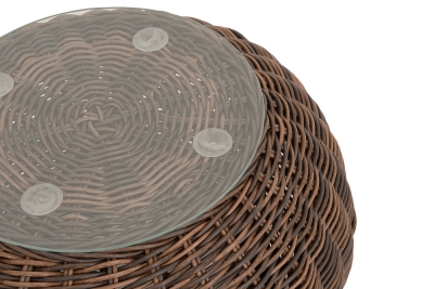 "Барселона" кофейный столик из искусственного ротанга, цвет коричневый "Барселона" кофейный столик из искусственного ротанга, цвет коричневый