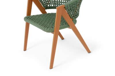 "Амстердам" стул плетеный из роупа, каркас алюминий, роуп зеленый круглый "Амстердам" стул плетеный из роупа, каркас алюминий, роуп зеленый круглый