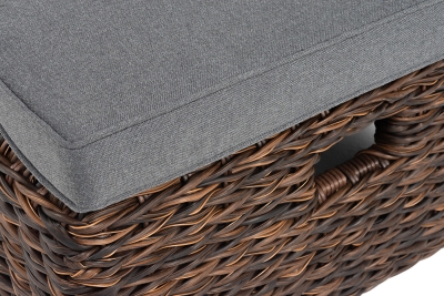 "Рим" шезлонг (гиацинт) с подушкой, цвет коричневый 