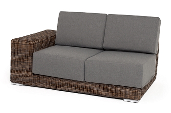 "Капри" модуль диванный правый с подушками, цвет коричневый