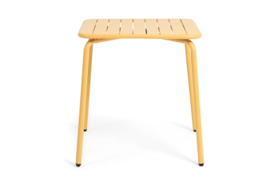 "Гелиос" стальной квадратный стол 70х70см, цвет желтый