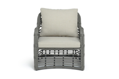 "Ницца" кресло из искусственного ротанга, цвет серый