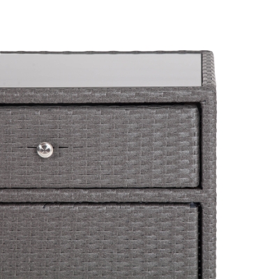 "Мальта" тумба плетеная из искусственного ротанга, цвет графит