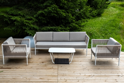 "Касабланка" лаунж-зона плетеная из роупа 5-местная, цвет бежевый