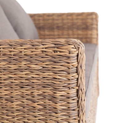 "Капучино" диван из искусственного ротанга (гиацинт) трехместный, цвет соломенный "Капучино" диван из искусственного ротанга (гиацинт) трехместный, цвет соломенный