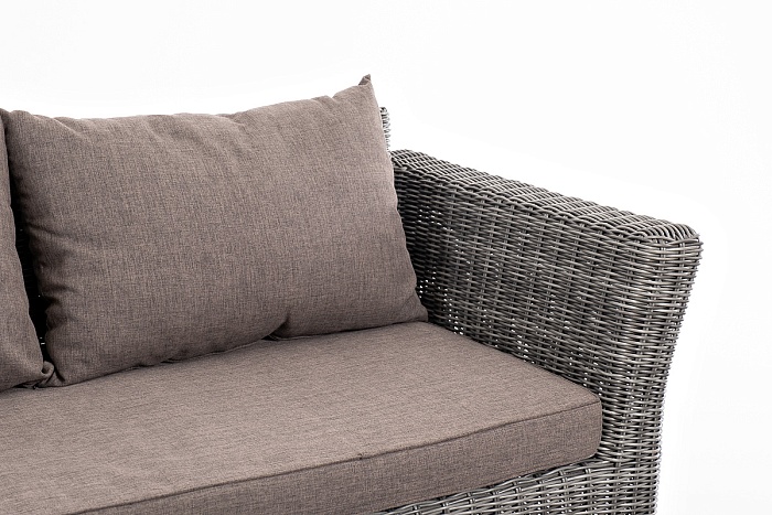 Капучино сингл лаунж-зона из искусственного ротанга, цвет графит - фото 18
