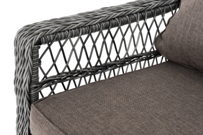 "Гранд Латте" диван трехместный из искусственного ротанга, цвет графит "Гранд Латте" диван трехместный из искусственного ротанга, цвет графит