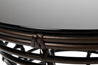 "Парма" кофейный столик из искусственного ротанга, цвет бронзовый