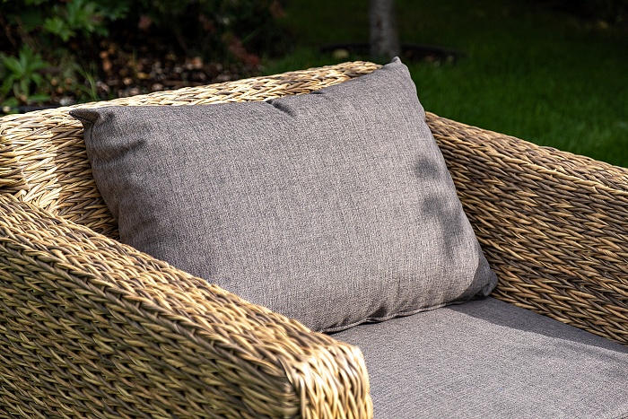 Капучино кресло из искусственного ротанга (гиацинт), цвет соломенный - фото 8