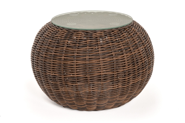 "Барселона" кофейный столик из искусственного ротанга, цвет коричневый