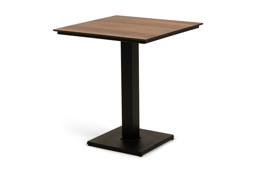 Каффе стол из HPL квадратный 65х65см, цвет дуб - фото 1