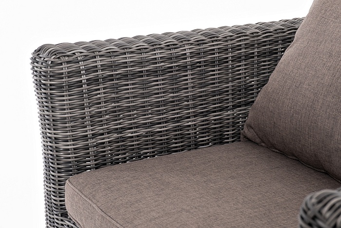 Капучино сингл лаунж-зона из искусственного ротанга, цвет графит - фото 11