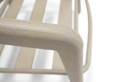 "Брюссель" диван двухместный из искусственного ротанга, цвет серый, каркас под дерево (холодно-бежевый)