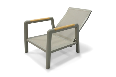 "Бари" кресло, каркас алюминий, цвет светло-серый 