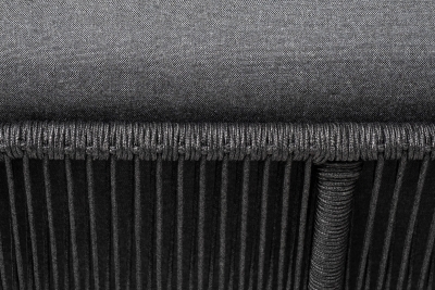 "Канны" угловой модуль плетеный из роупа, каркас алюминий темно-серый (RAL7024) муар, роуп темно-серый круглый, ткань темно-серая 027 "Канны" угловой модуль плетеный из роупа, каркас алюминий темно-серый (RAL7024) муар, роуп темно-серый круглый, ткань темно-серая 027