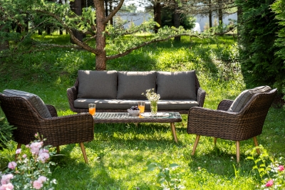 "Прованс" лаунж-зона плетеная из искусственного ротанга, цвет коричневый