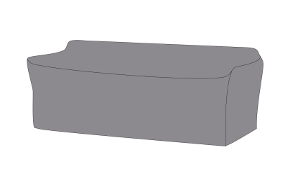 Защитный чехол на диван Касабланка, трехместный 219×82×70 см, цвет серый