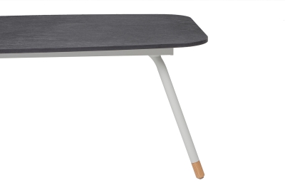 "Верона" журнальный стол из HPL 120х65, H40, каркас светло-серый (RA L7035) муар, цвет столешницы "серый гранит"