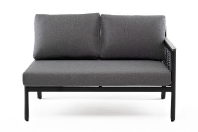 "Париж" модуль диванный левый, двухместный, цвет серый