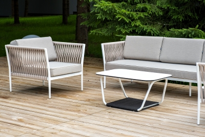 "Касабланка" лаунж-зона плетеная из роупа 5-местная, цвет бежевый "Касабланка" лаунж-зона плетеная из роупа 5-местная, цвет бежевый