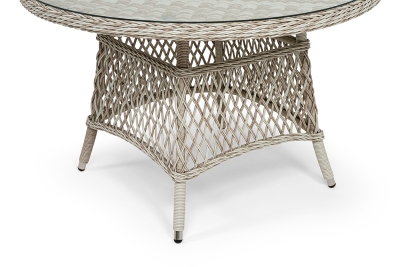 "Эспрессо" плетеный круглый стол, диаметр 118 см, цвет бежевый