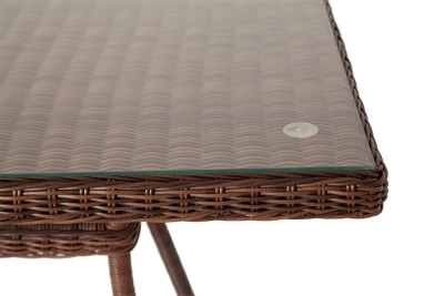 "Латте" плетеный стол из искусственного ротанга 160х90см, цвет коричневый "Латте" плетеный стол из искусственного ротанга 160х90см, цвет коричневый