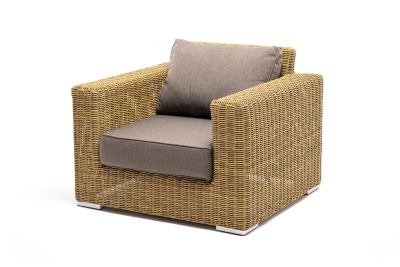 "Боно" лаунж-зона из искусственного ротанга, цвет соломенный 