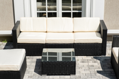 "Даллас" лаунж-зона из искусственного ротанга на 5 персон, цвет черный