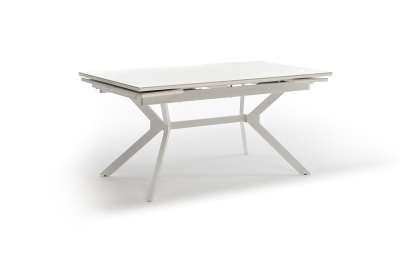 "Меркурий" стол интерьерный раздвижной обеденный из керамики, цвет белый глянцевый "Меркурий" стол интерьерный раздвижной обеденный из керамики, цвет белый глянцевый