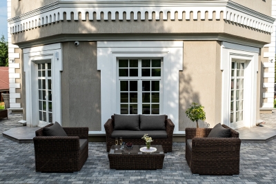 "Капучино Сингл" лаунж-зона из искусственного ротанга, цвет коричневый