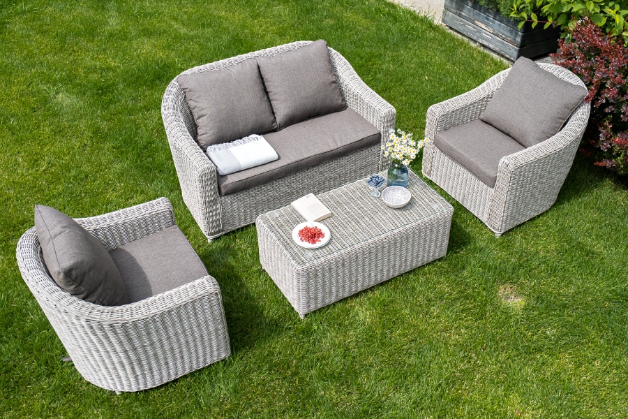 Кон Панна лаунж-зона из искусственного ротанга, цвет бежевый - фото 5