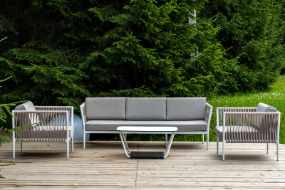 "Касабланка" лаунж-зона плетеная из роупа 5-местная, цвет бежевый "Касабланка" лаунж-зона плетеная из роупа 5-местная, цвет бежевый