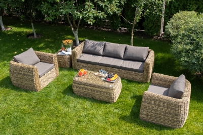 "Кальяри" лаунж-зона из искусственного ротанга (гиацинт), цвет соломенный "Кальяри" лаунж-зона из искусственного ротанга (гиацинт), цвет соломенный