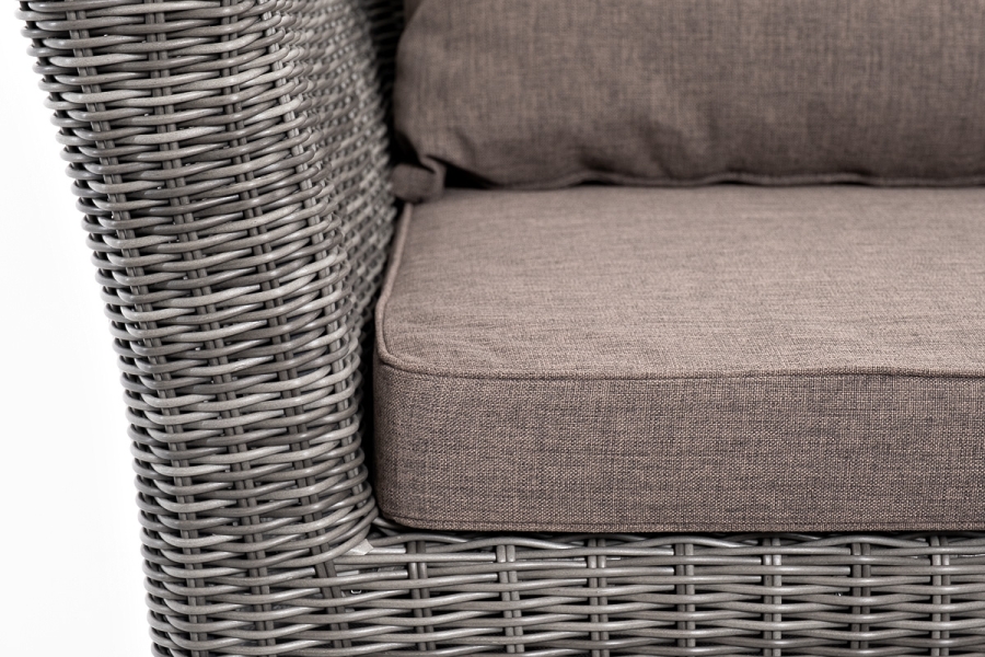 Капучино сингл лаунж-зона из искусственного ротанга, цвет графит - фото 20