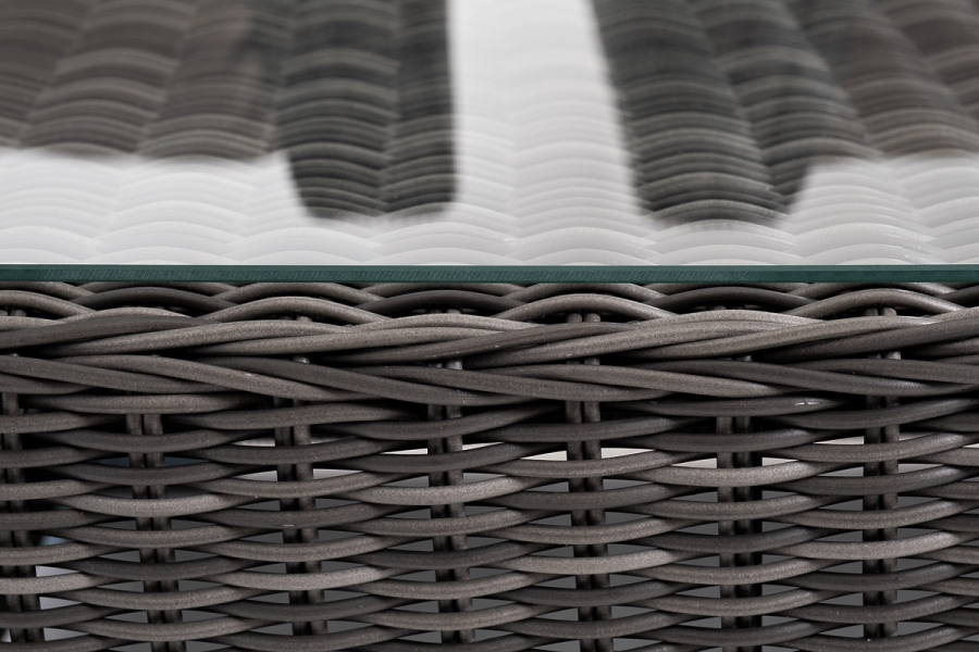 Капучино сингл лаунж-зона из искусственного ротанга, цвет графит - фото 13