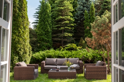 "Боно" лаунж-зона из искусственного ротанга, цвет коричневый 