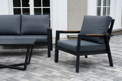 "Орхидея" лаунж-зона 4-местная из алюминия, цвет темно-серый "Орхидея" лаунж-зона 4-местная из алюминия, цвет темно-серый