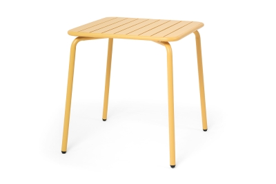 "Гелиос" стальной квадратный стол 70х70см, цвет желтый