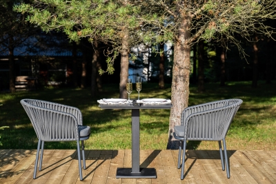 "Каффе" обеденная группа на 2 персоны, цвет "серый гранит" "Каффе" обеденная группа на 2 персоны, цвет "серый гранит"