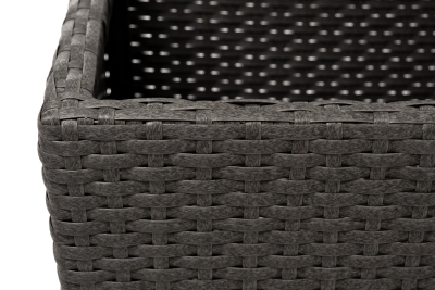 "Капучино" кашпо для цветов плетеное из искусственного ротанга, цвет графит