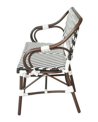 "Кабри" диван двухместный плетенный из искусственного ротанга, цвет черно-белый